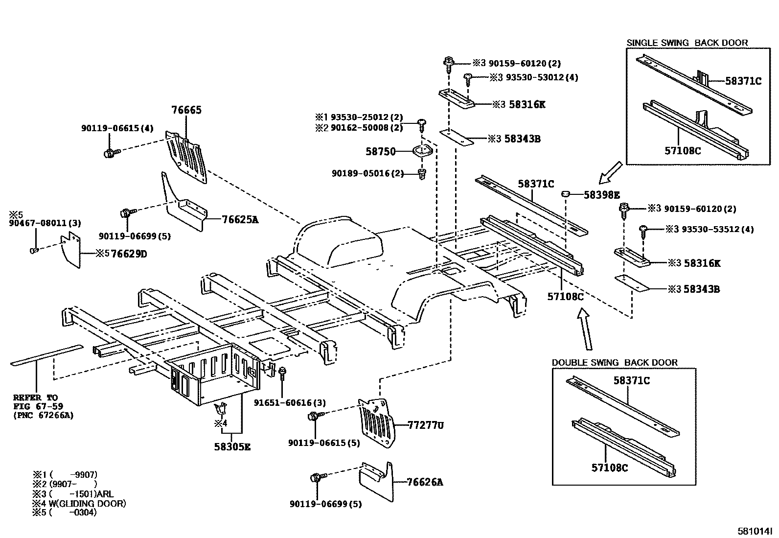 5852 — REAR FLOOR PANEL & REAR FLOOR MEMBER