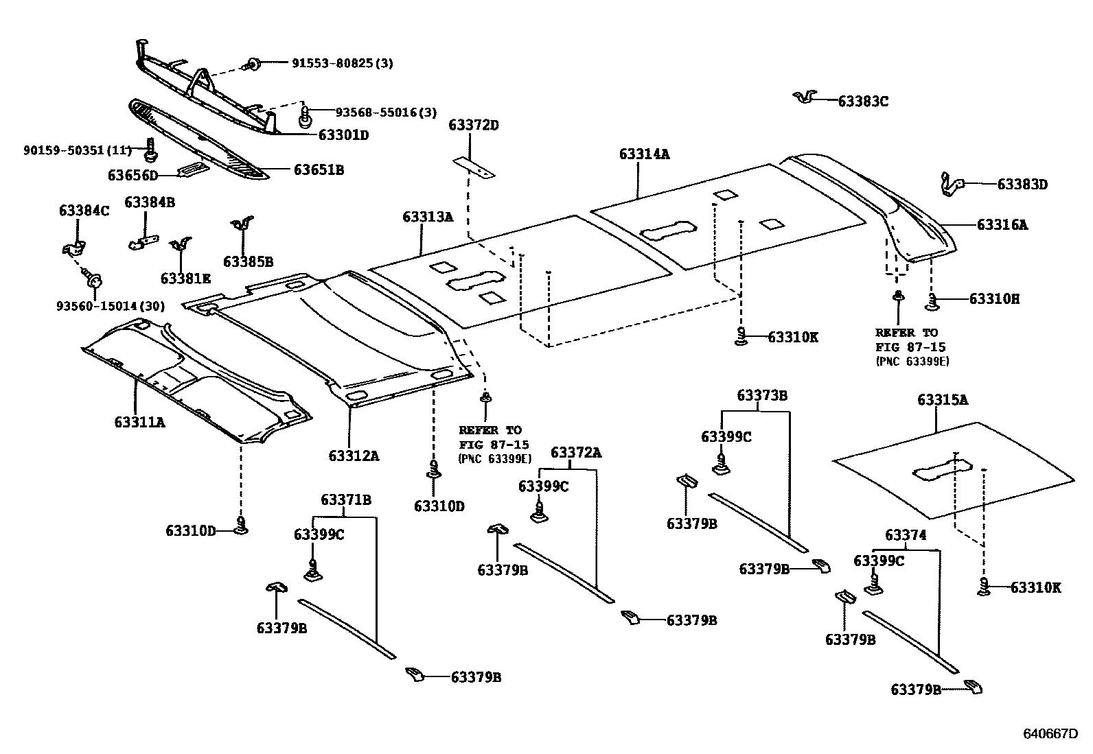 6452 — ROOF HEADLINING & SILENCER PAD