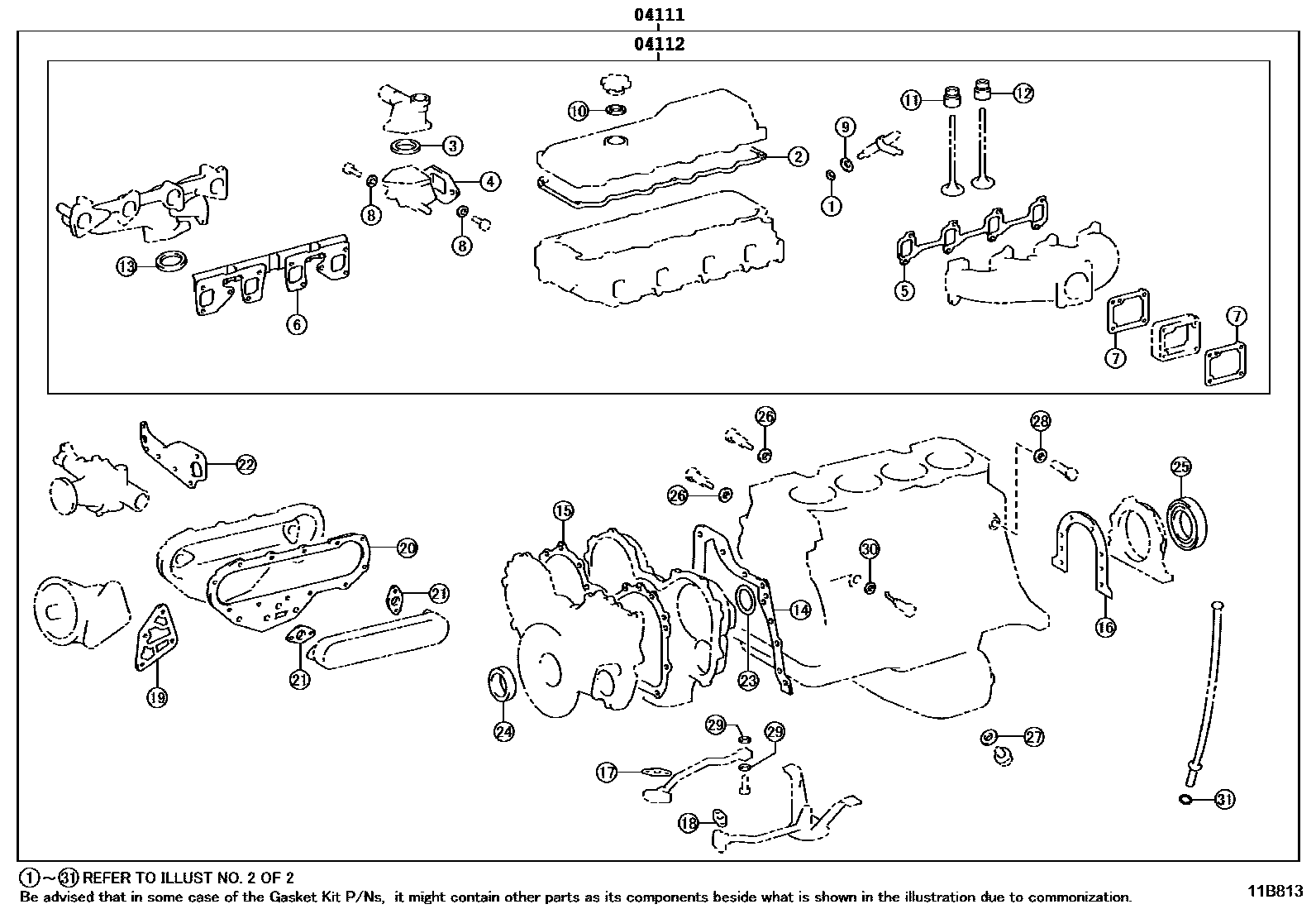 1103 — ENGINE OVERHAUL GASKET KIT