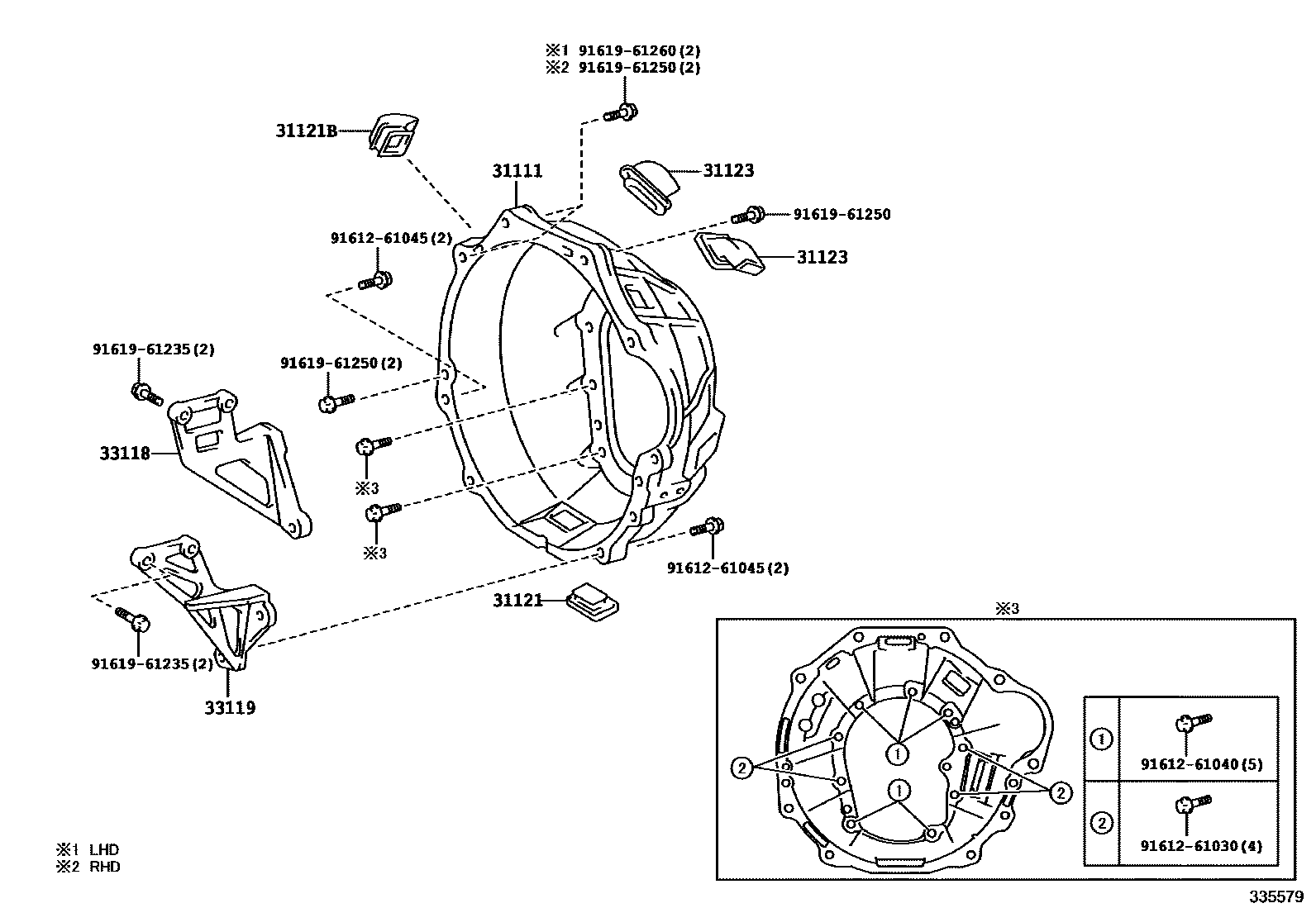 3302 — CLUTCH HOUSING & TRANSMISSION CASE (MTM)