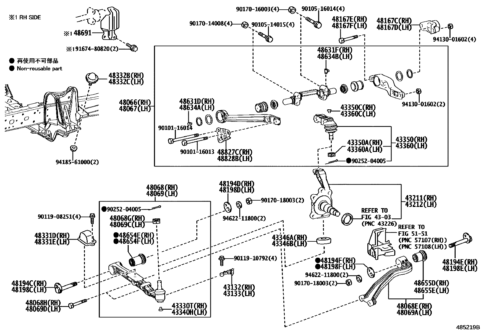 4802 — FRONT AXLE ARM & STEERING KNUCKLE