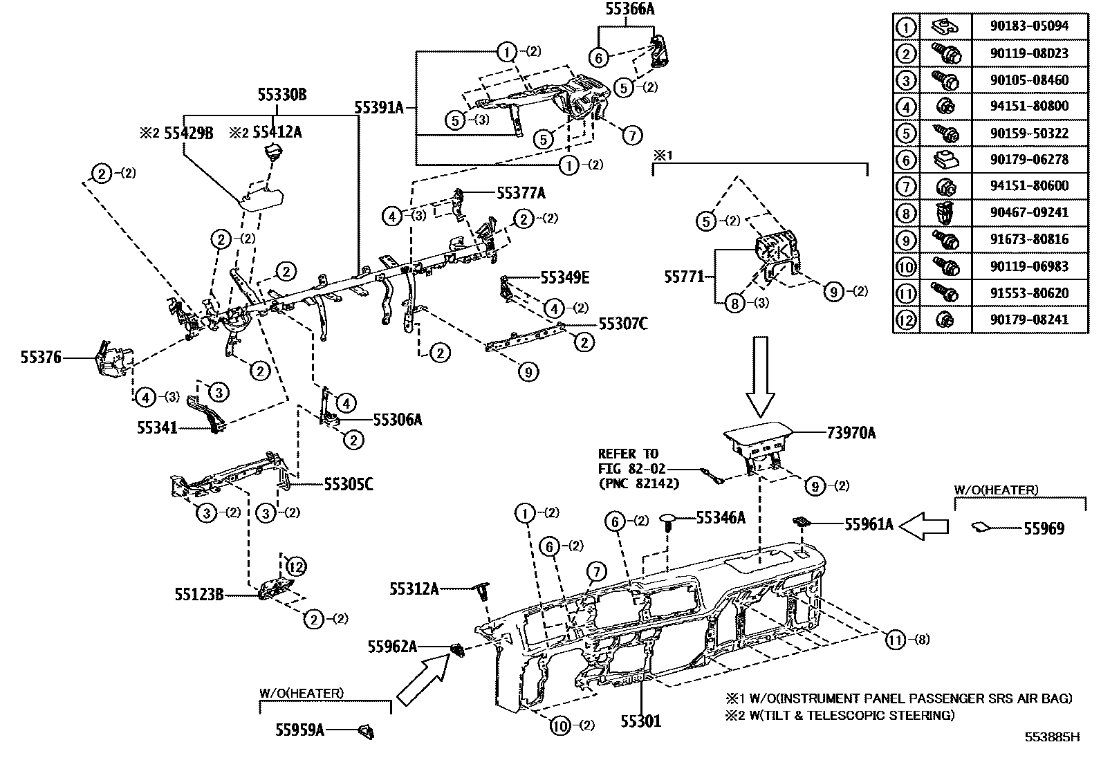 5551 — INSTRUMENT PANEL & GLOVE COMPARTMENT
