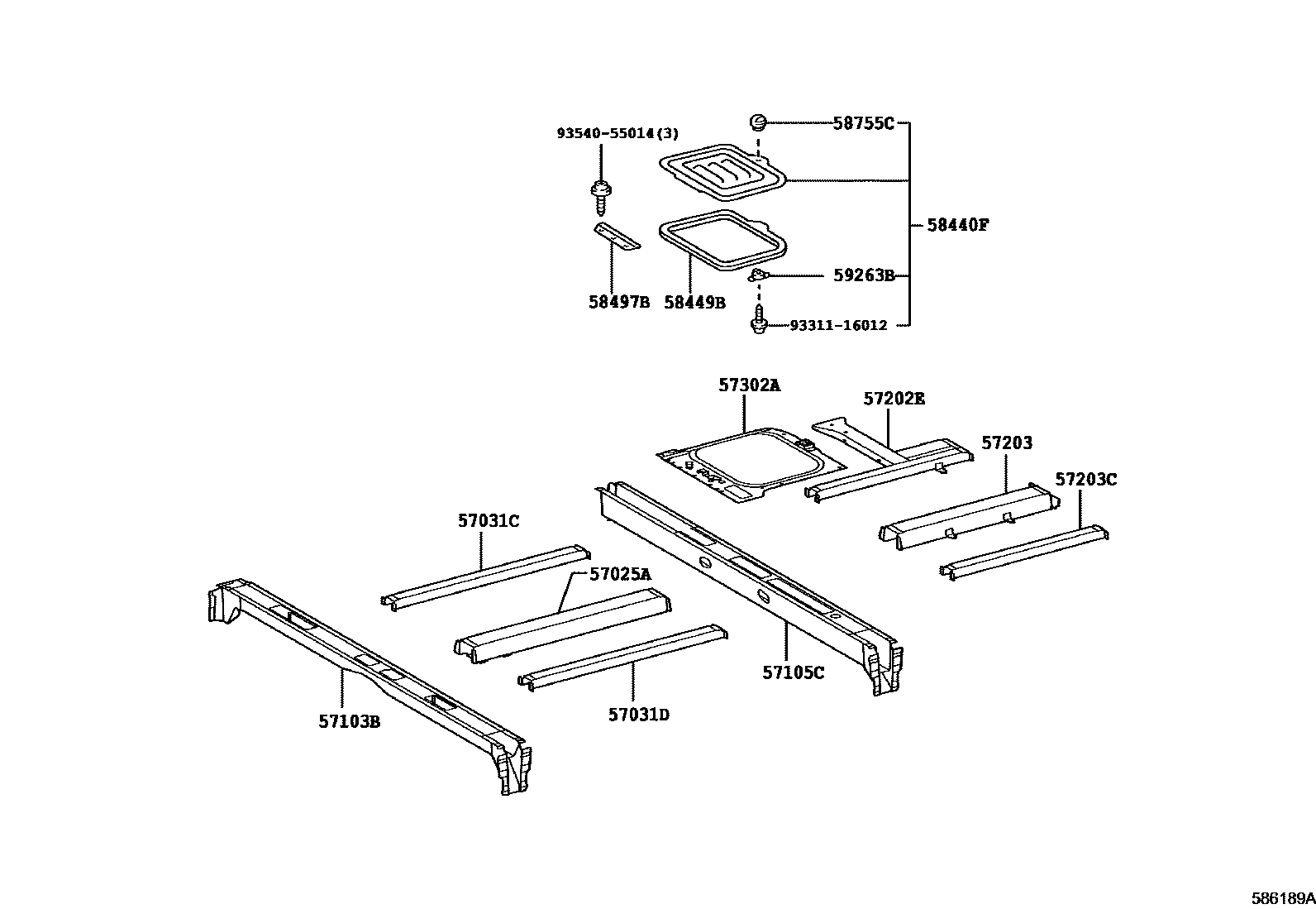 5852 — REAR FLOOR PANEL & REAR FLOOR MEMBER