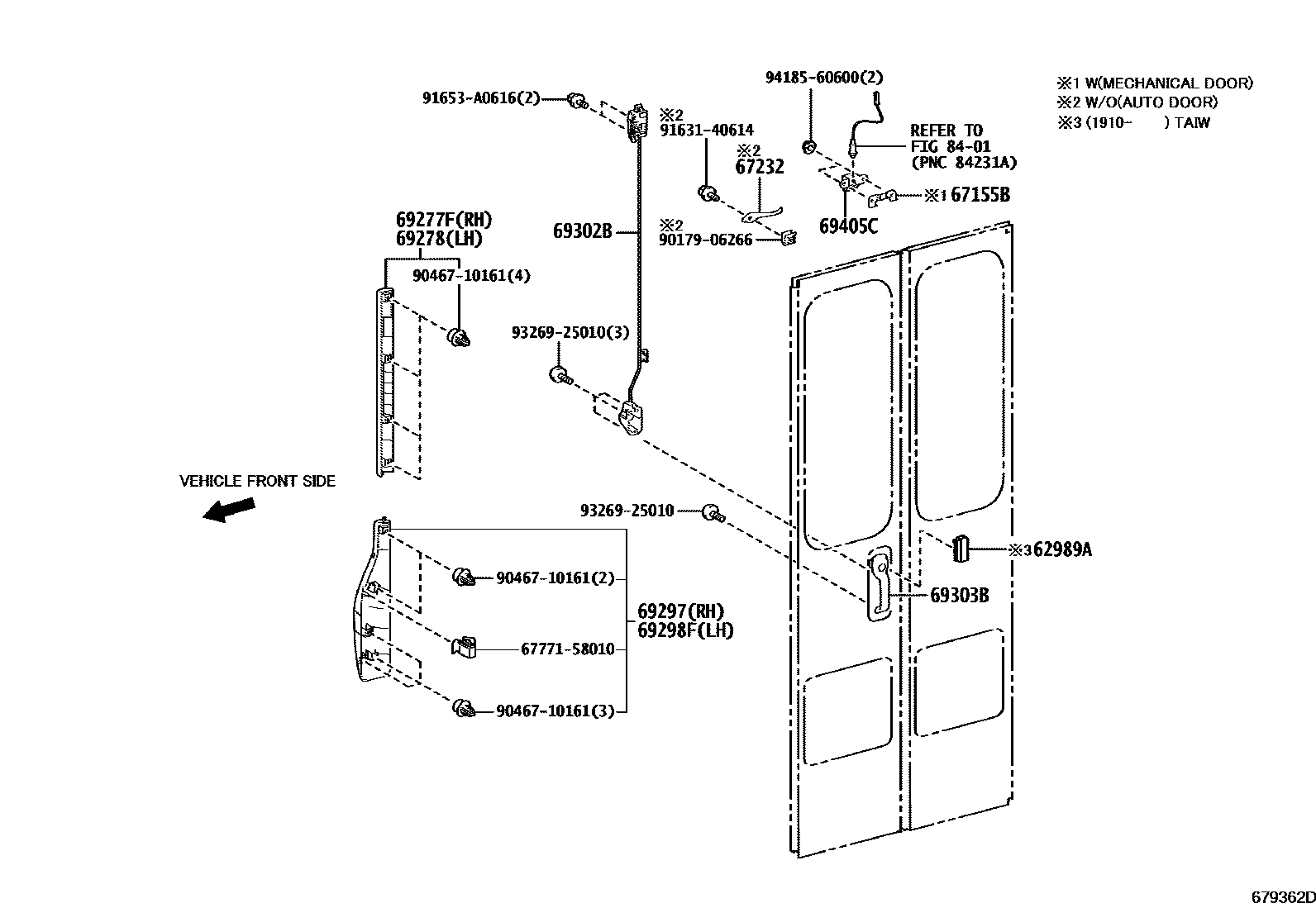 6760 — CENTER DOOR LOCK & HINGE
