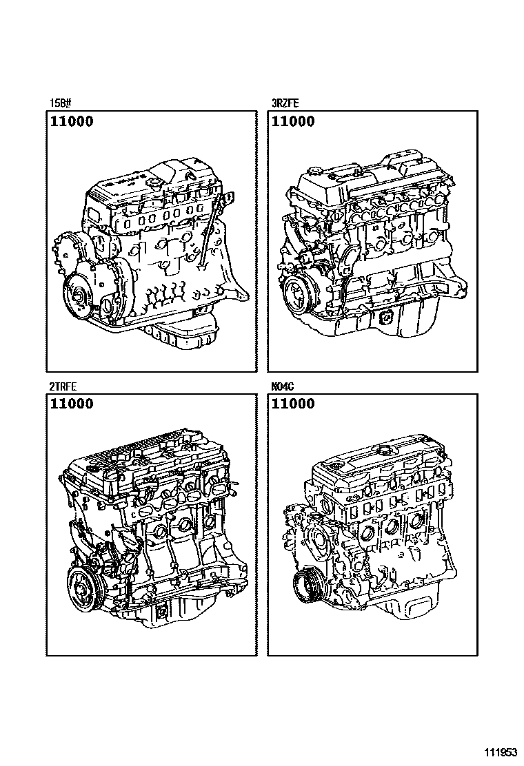 1101 — PARTIAL ENGINE ASSEMBLY
