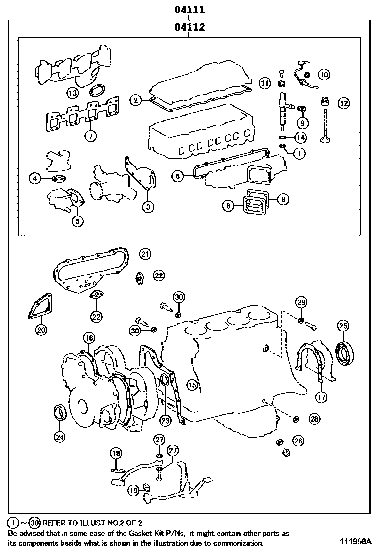 1103 — ENGINE OVERHAUL GASKET KIT