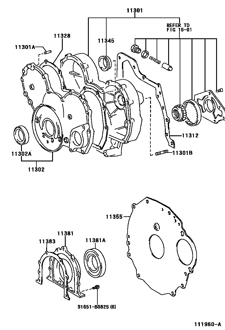 1106 — TIMING GEAR COVER & REAR END PLATE