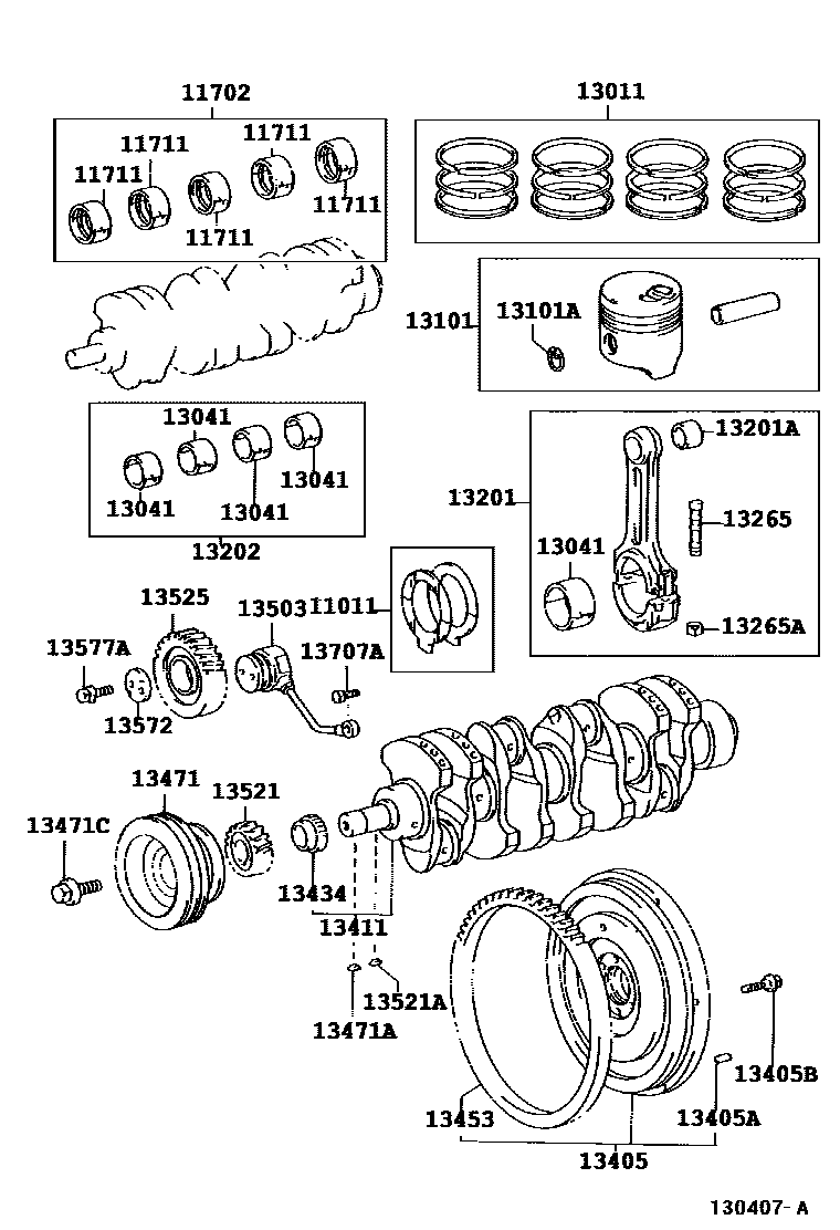 1301 — CRANKSHAFT & PISTON