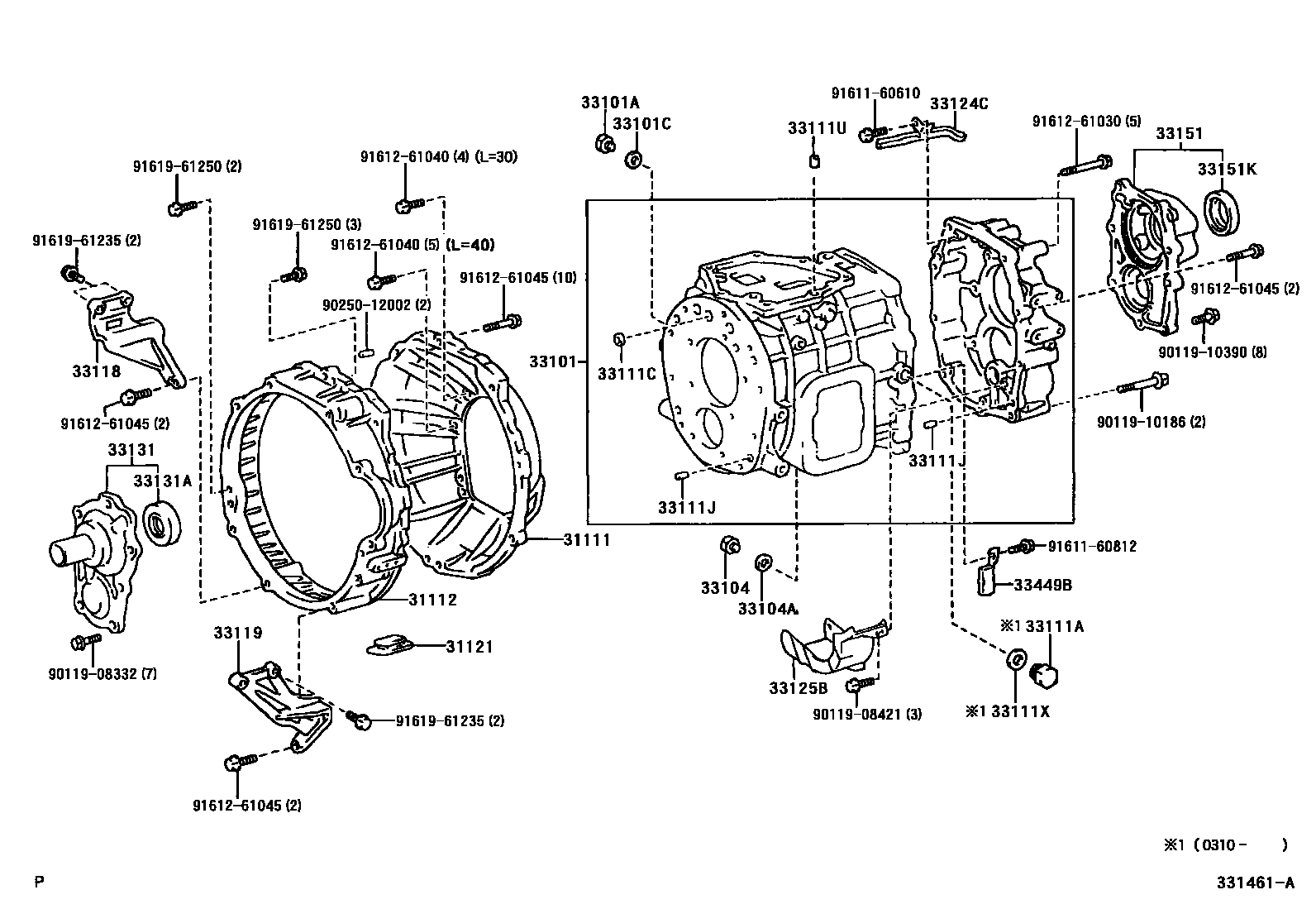 3302 — CLUTCH HOUSING & TRANSMISSION CASE (MTM)