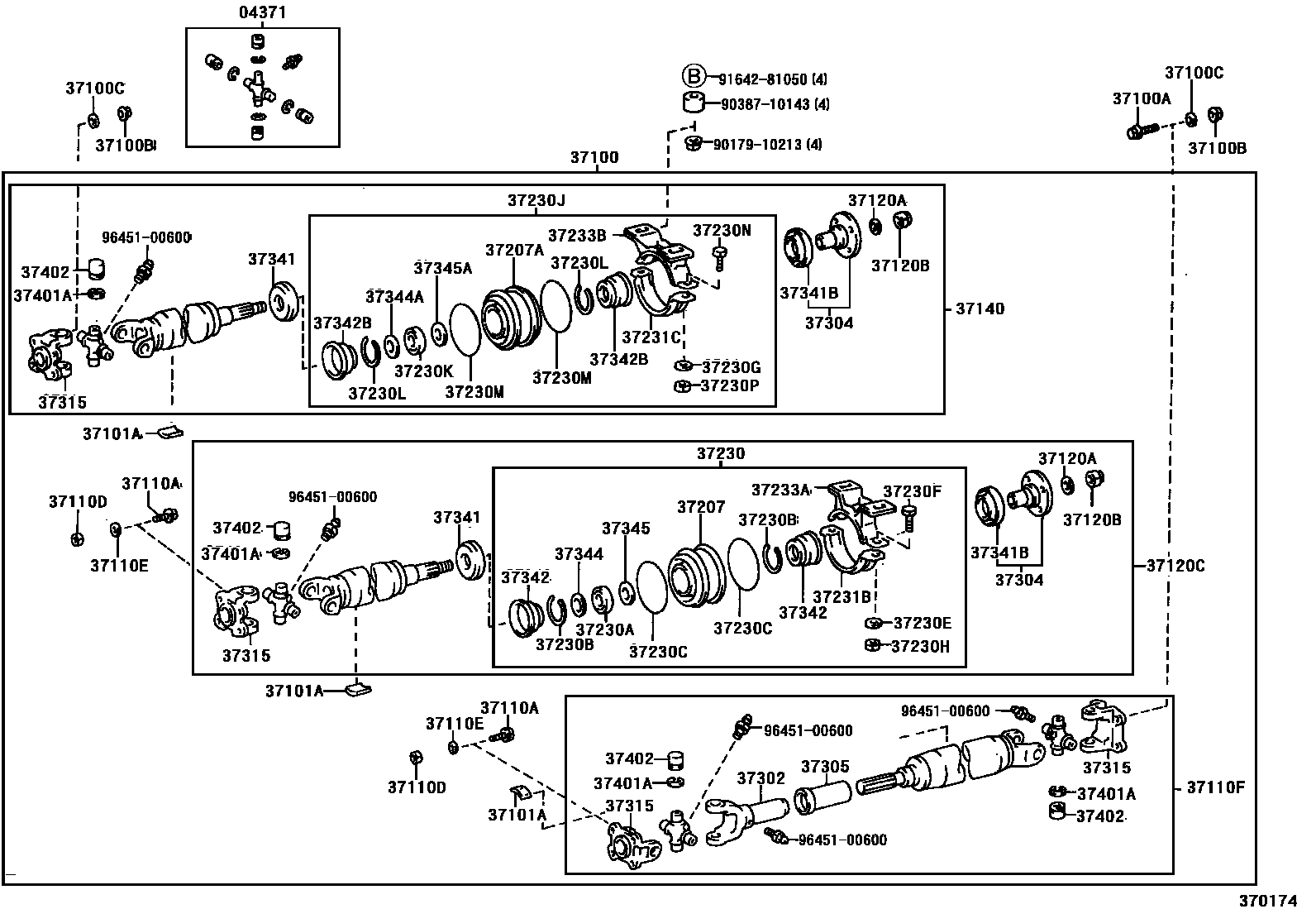 3701 — PROPELLER SHAFT & UNIVERSAL JOINT
