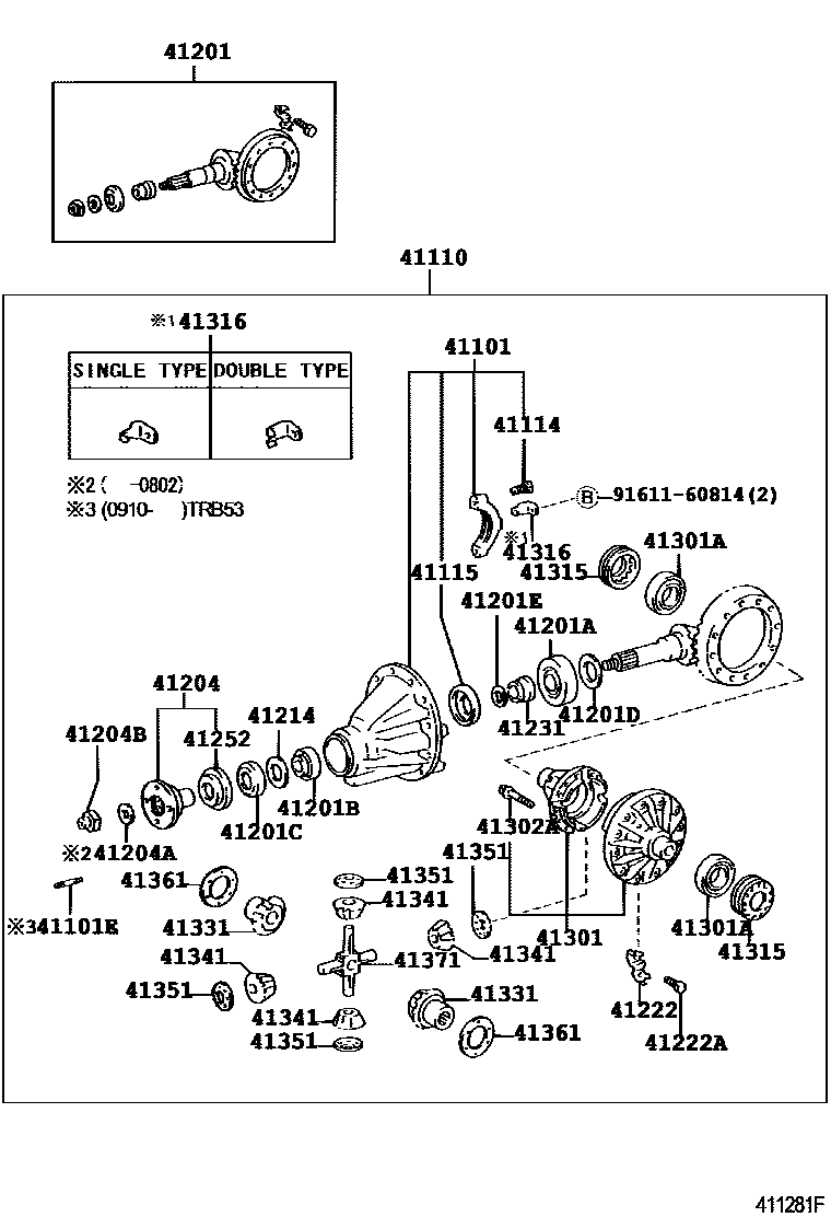 4101 — REAR AXLE HOUSING & DIFFERENTIAL