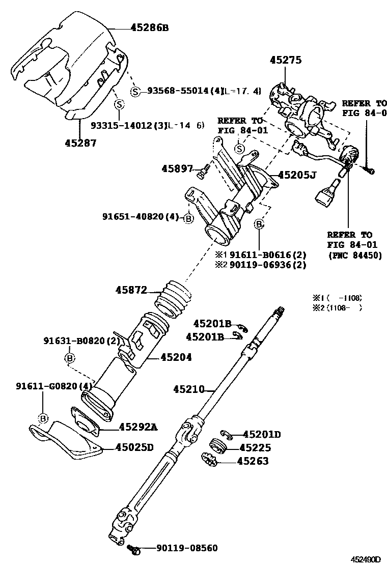 4501 — STEERING COLUMN & SHAFT