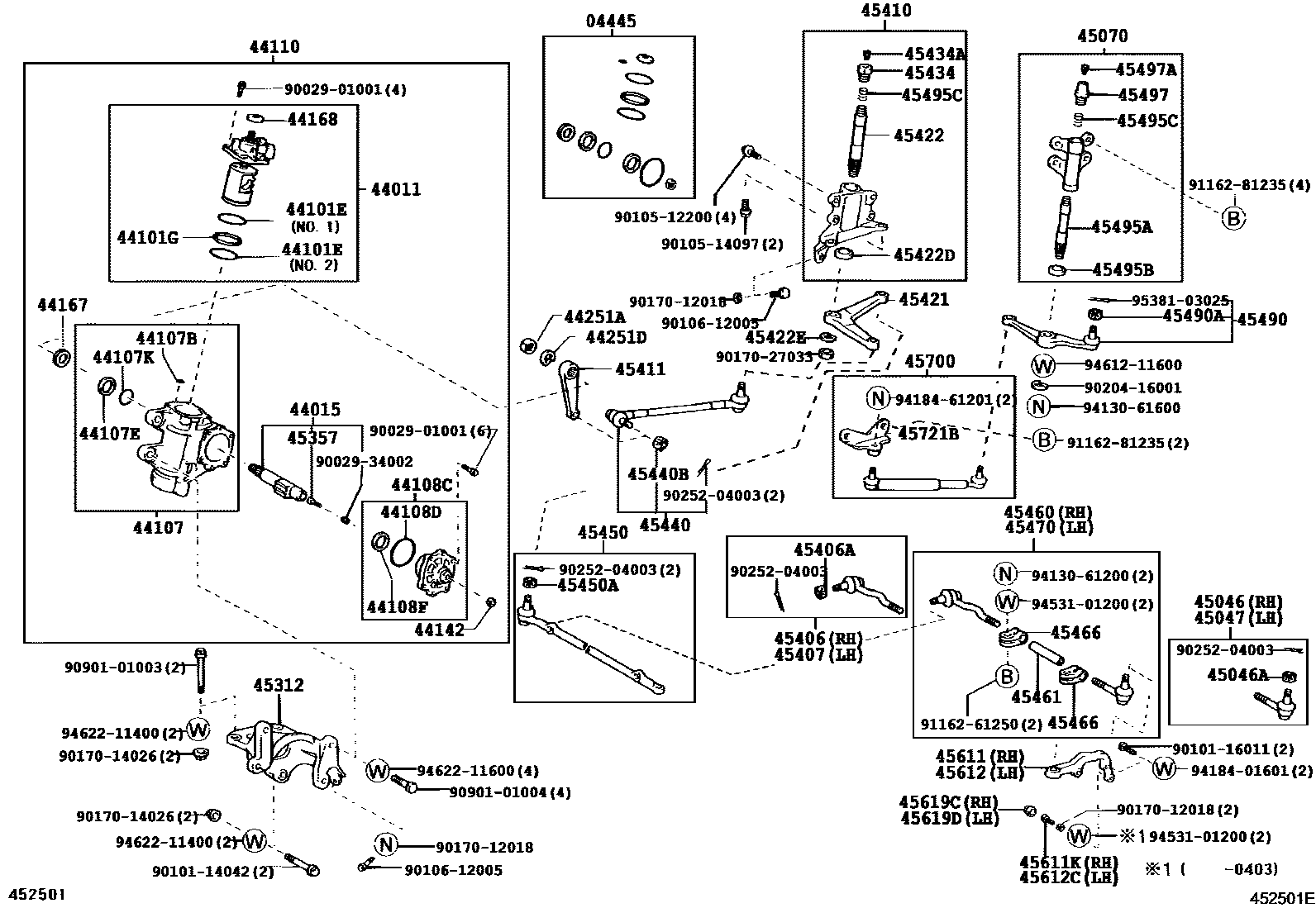 4505 — FRONT STEERING GEAR & LINK