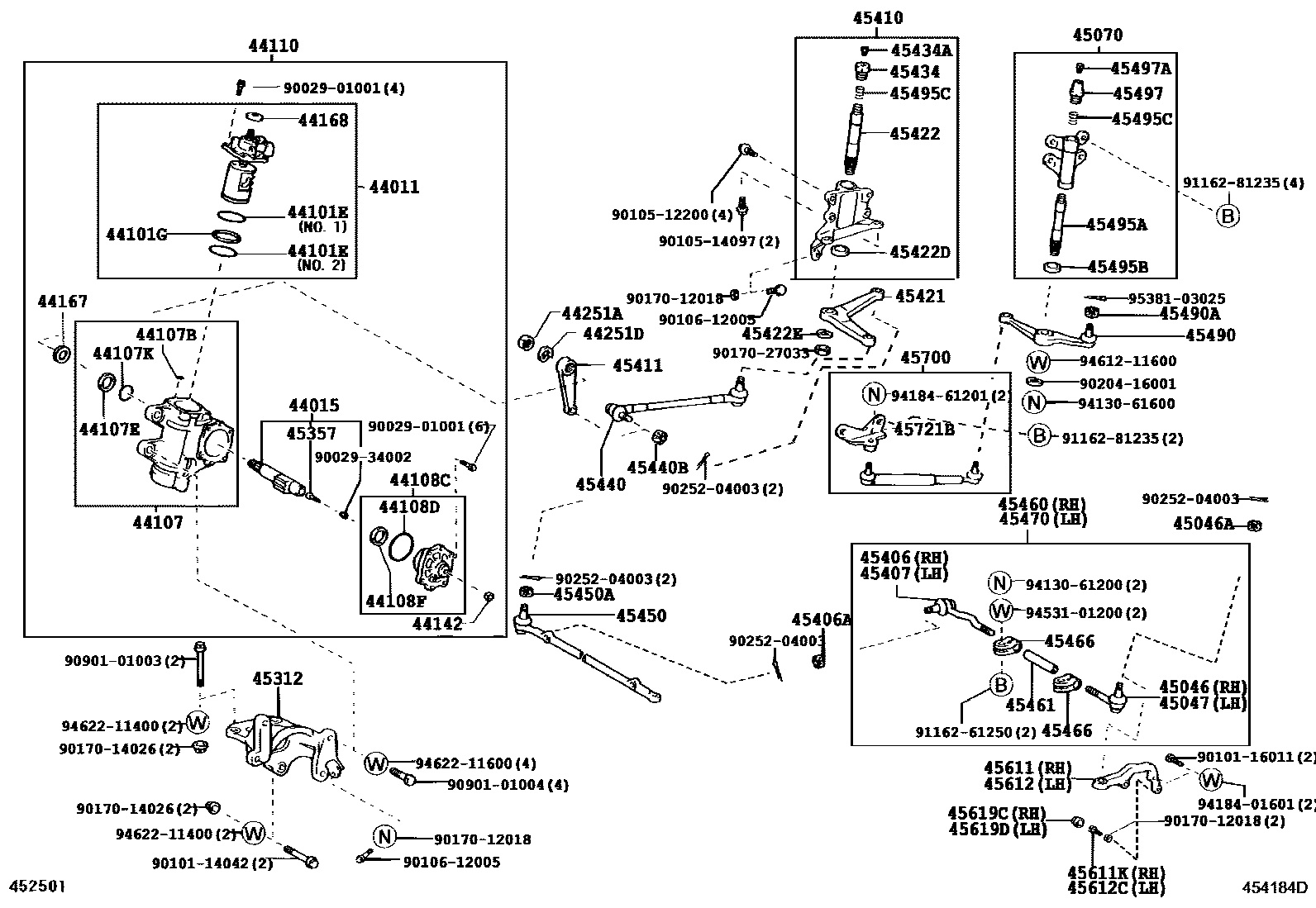 4505 — FRONT STEERING GEAR & LINK
