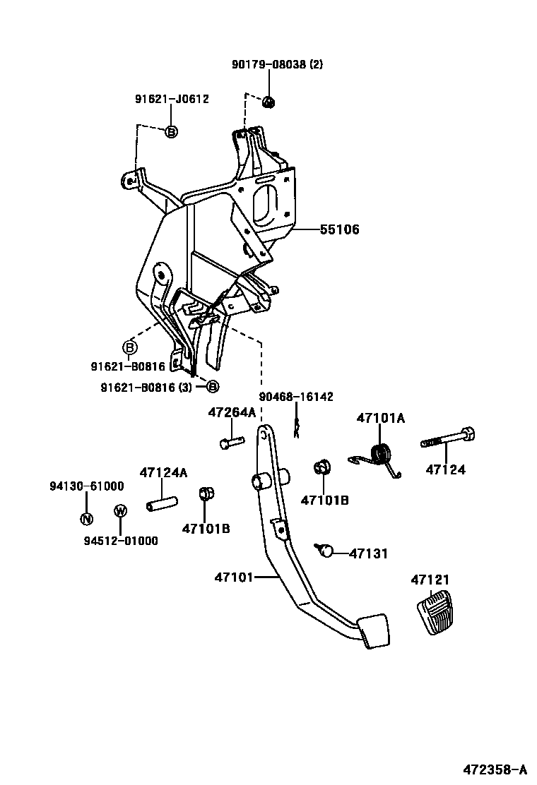 4701 — BRAKE PEDAL & BRACKET