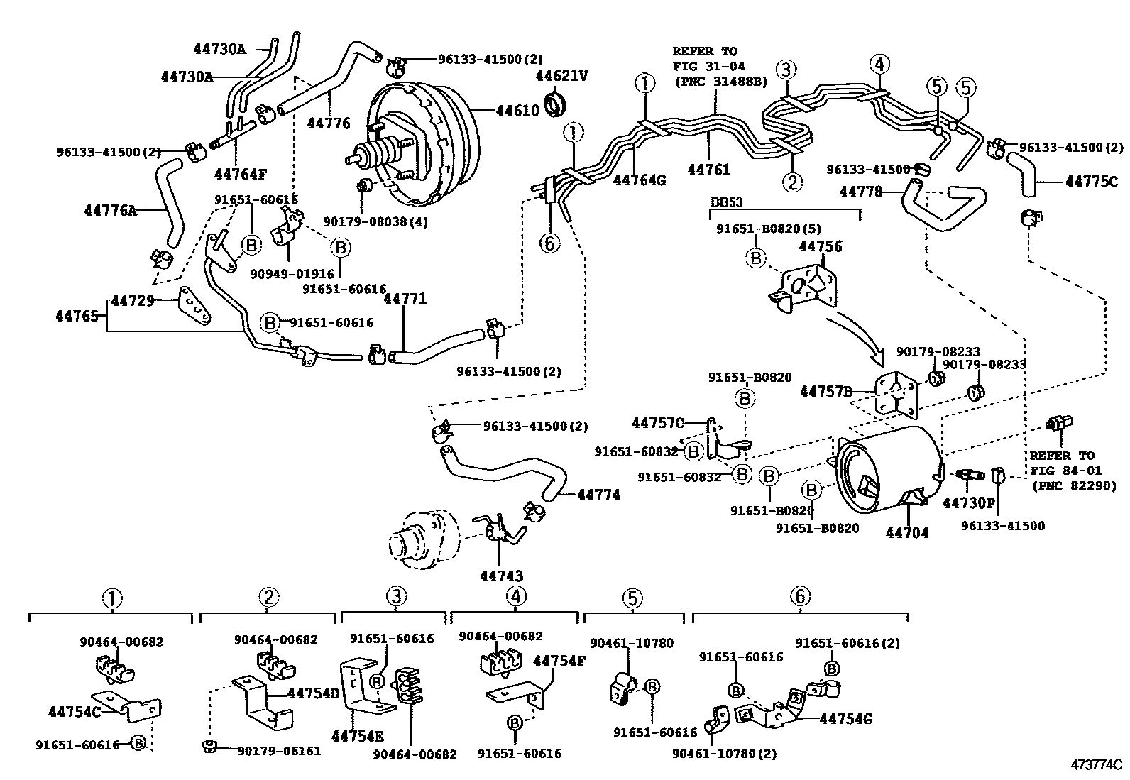4703 — BRAKE BOOSTER & VACUUM TUBE