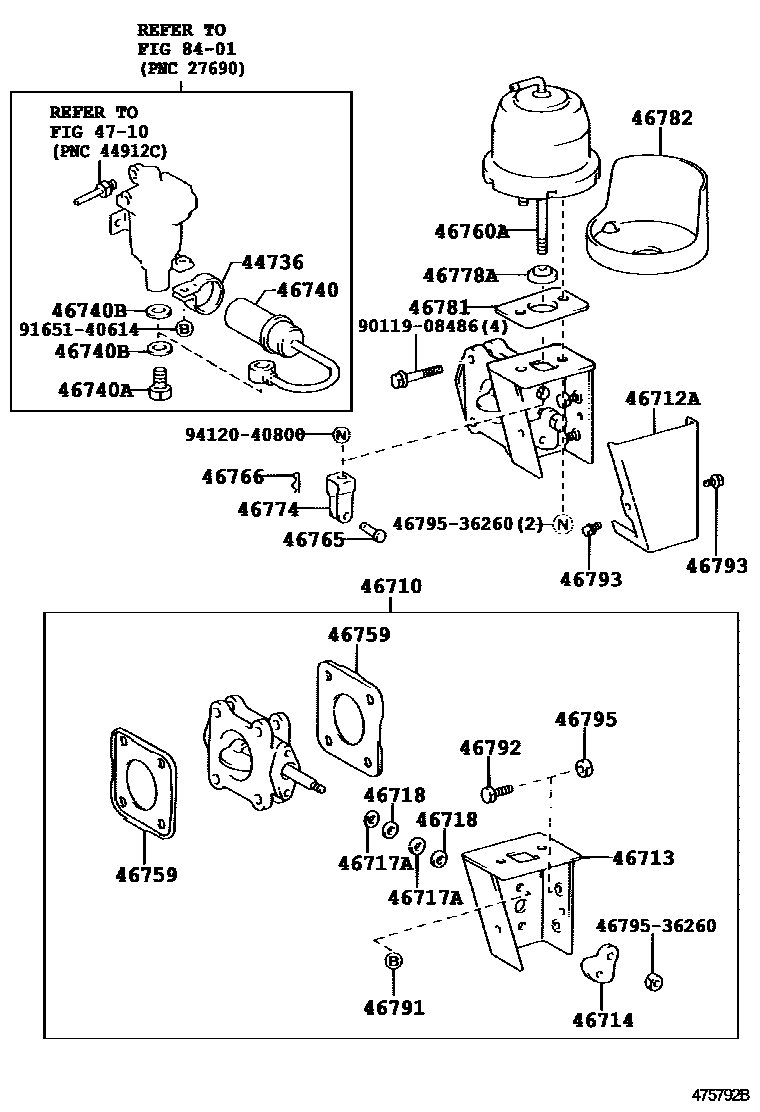 4711 — EXHAUST BRAKE ASSEMBLY & VACUUM CYLINDER