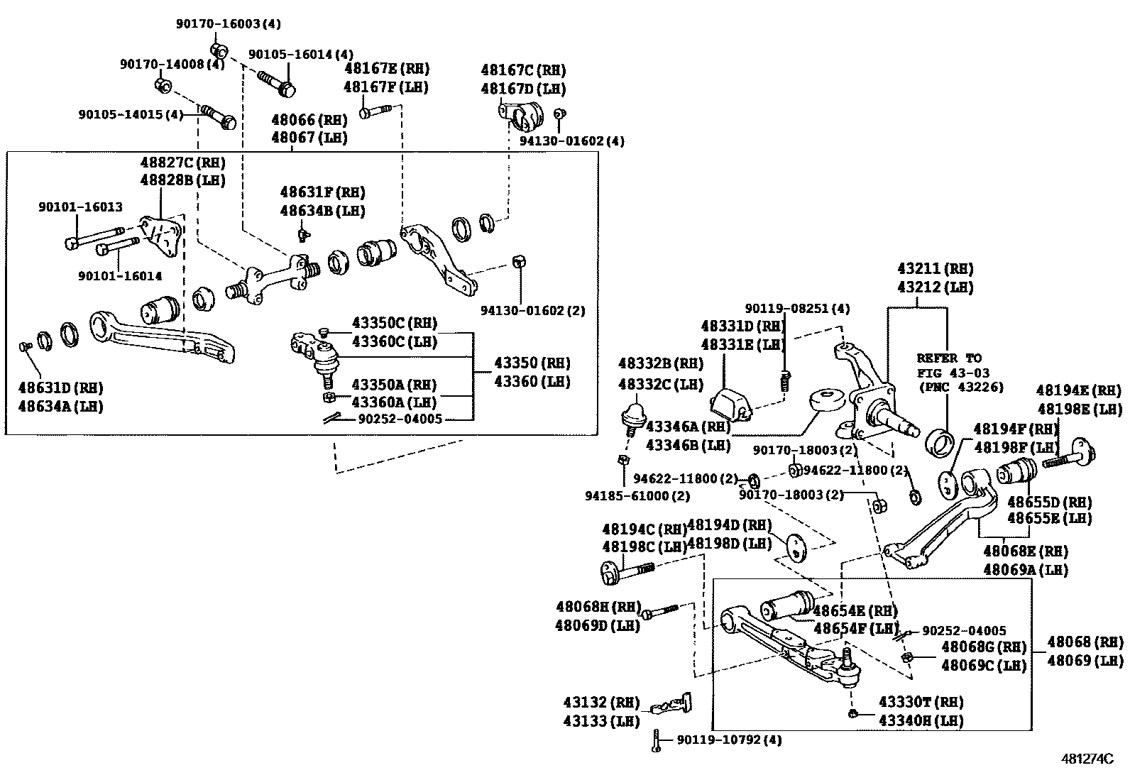 4802 — FRONT AXLE ARM & STEERING KNUCKLE
