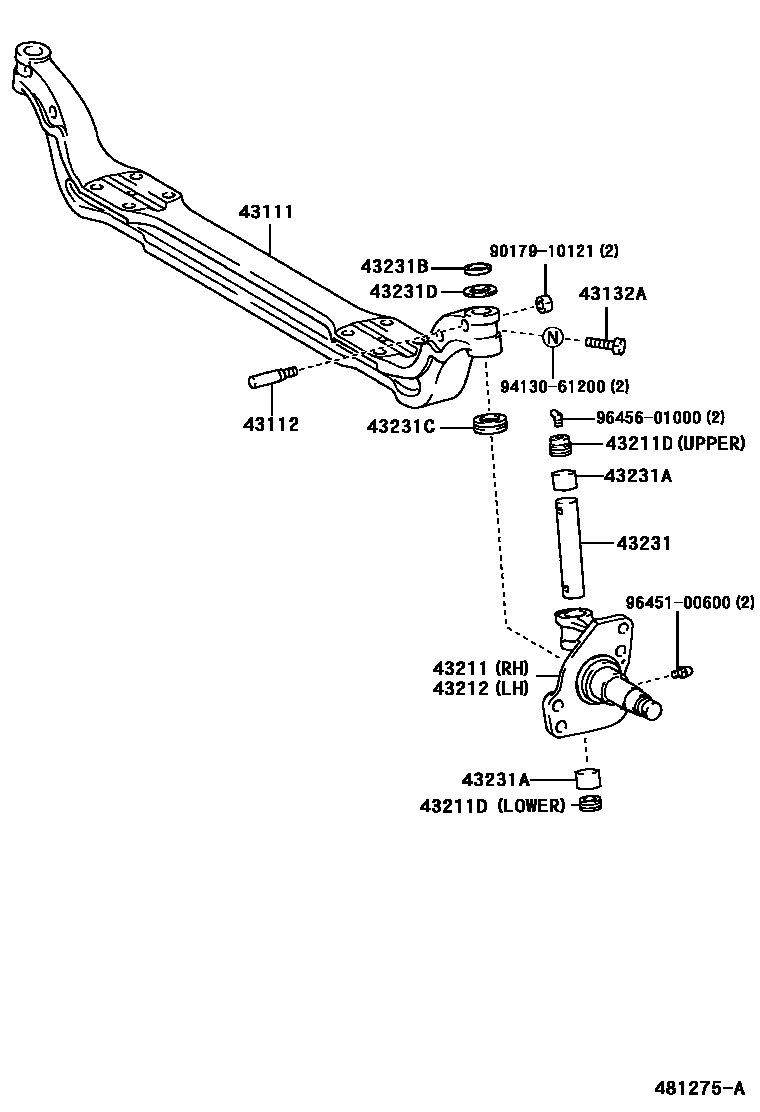 4802 — FRONT AXLE ARM & STEERING KNUCKLE