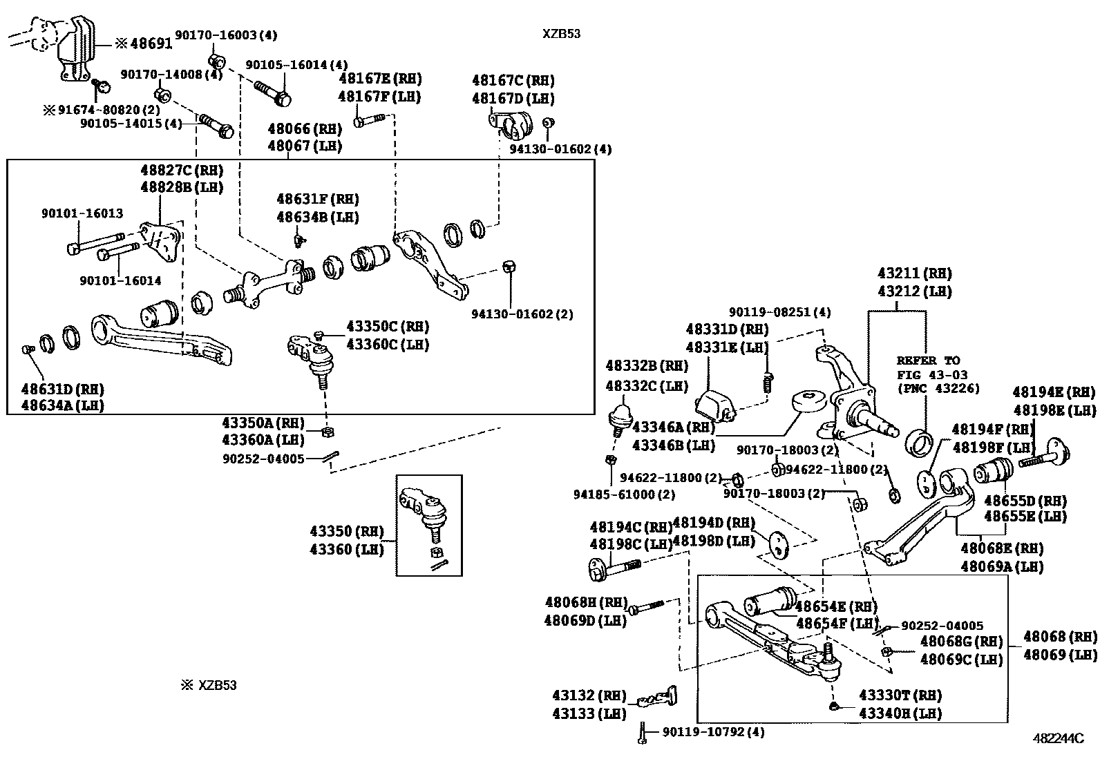 4802 — FRONT AXLE ARM & STEERING KNUCKLE