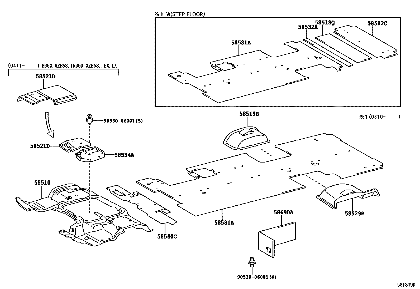 5854 — FLOOR MAT & SILENCER PAD