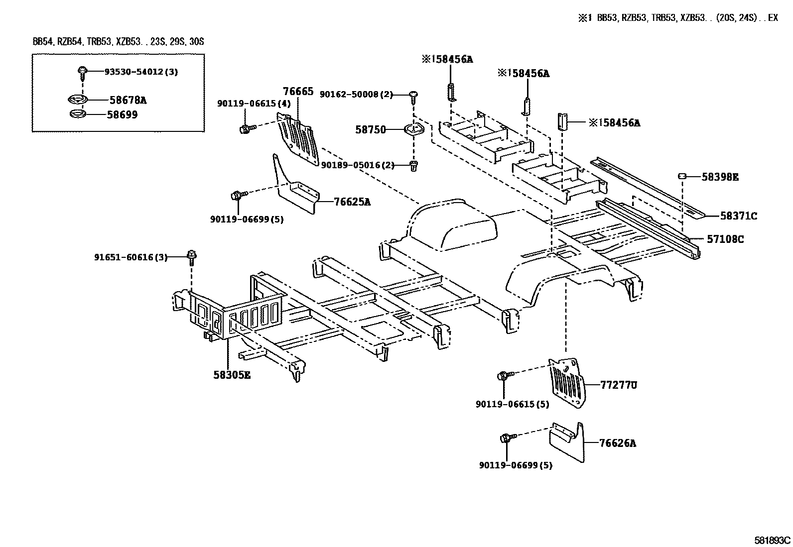 5852 — REAR FLOOR PANEL & REAR FLOOR MEMBER