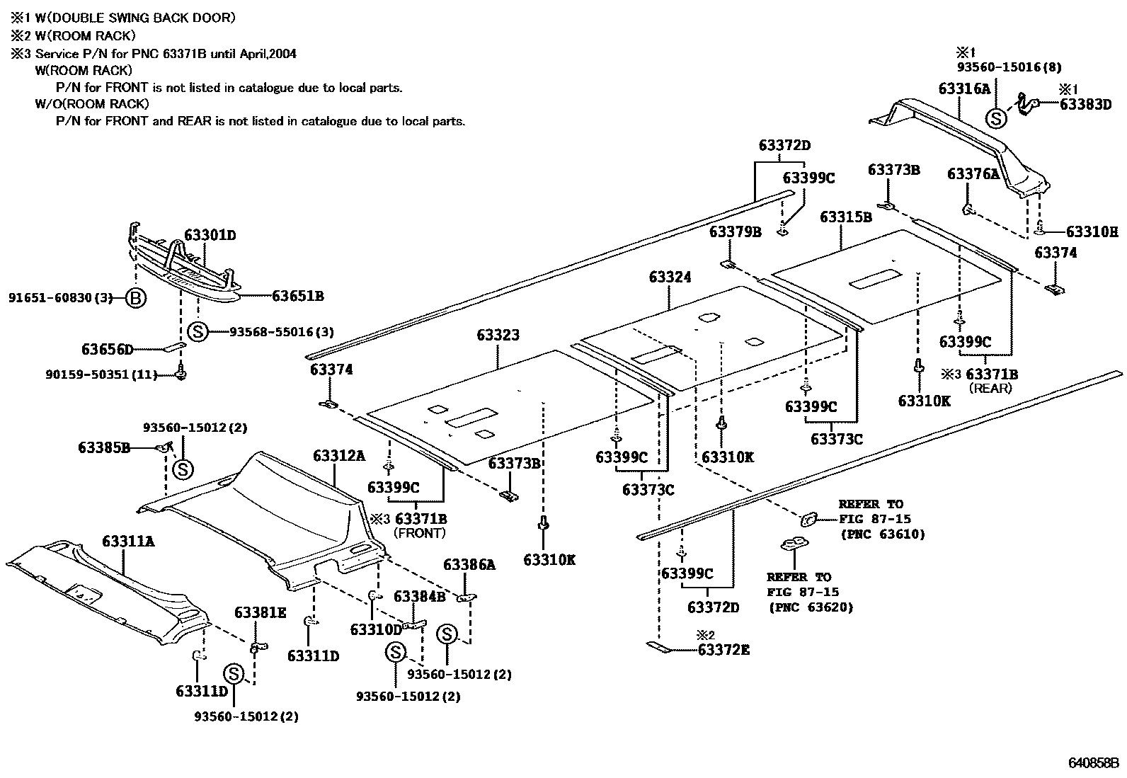 6452 — ROOF HEADLINING & SILENCER PAD