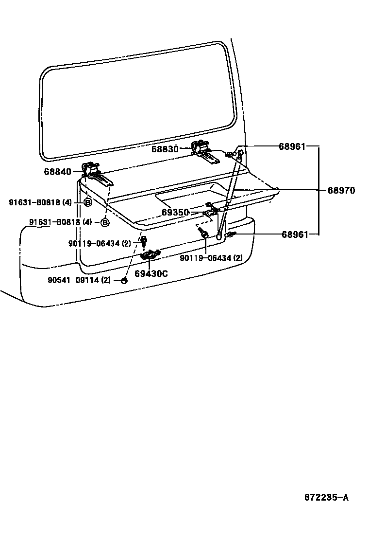 6762 — BACK DOOR LOCK & HINGE