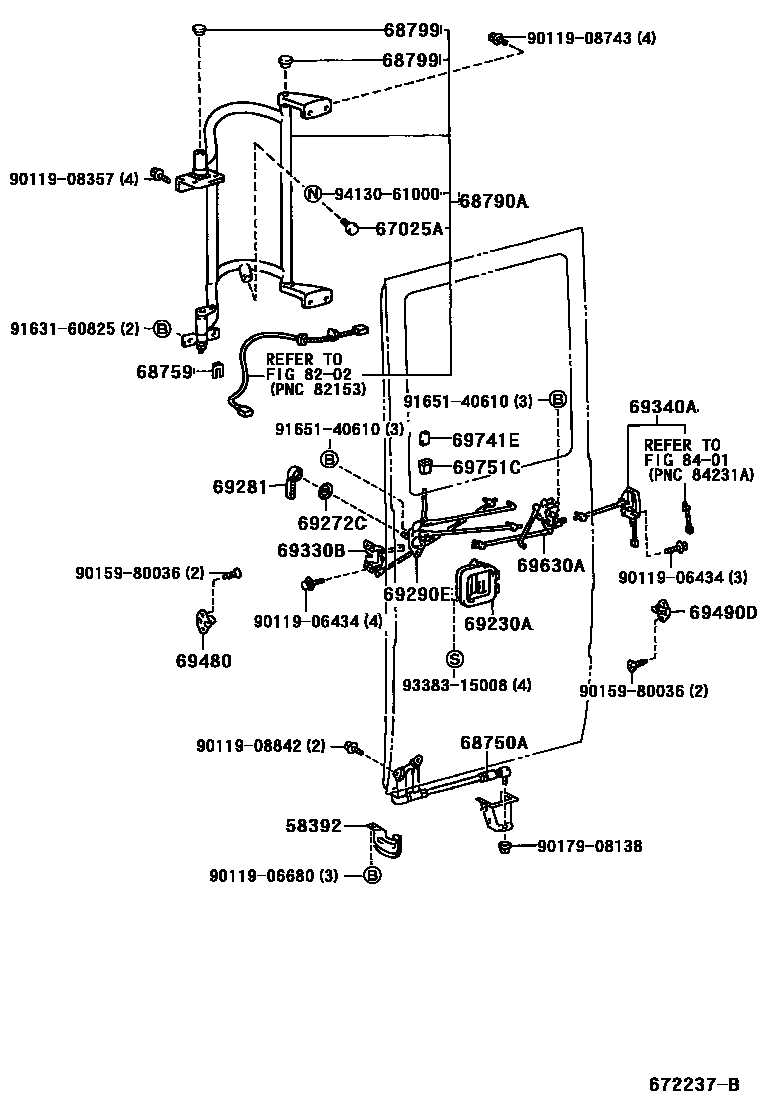 6760 — CENTER DOOR LOCK & HINGE