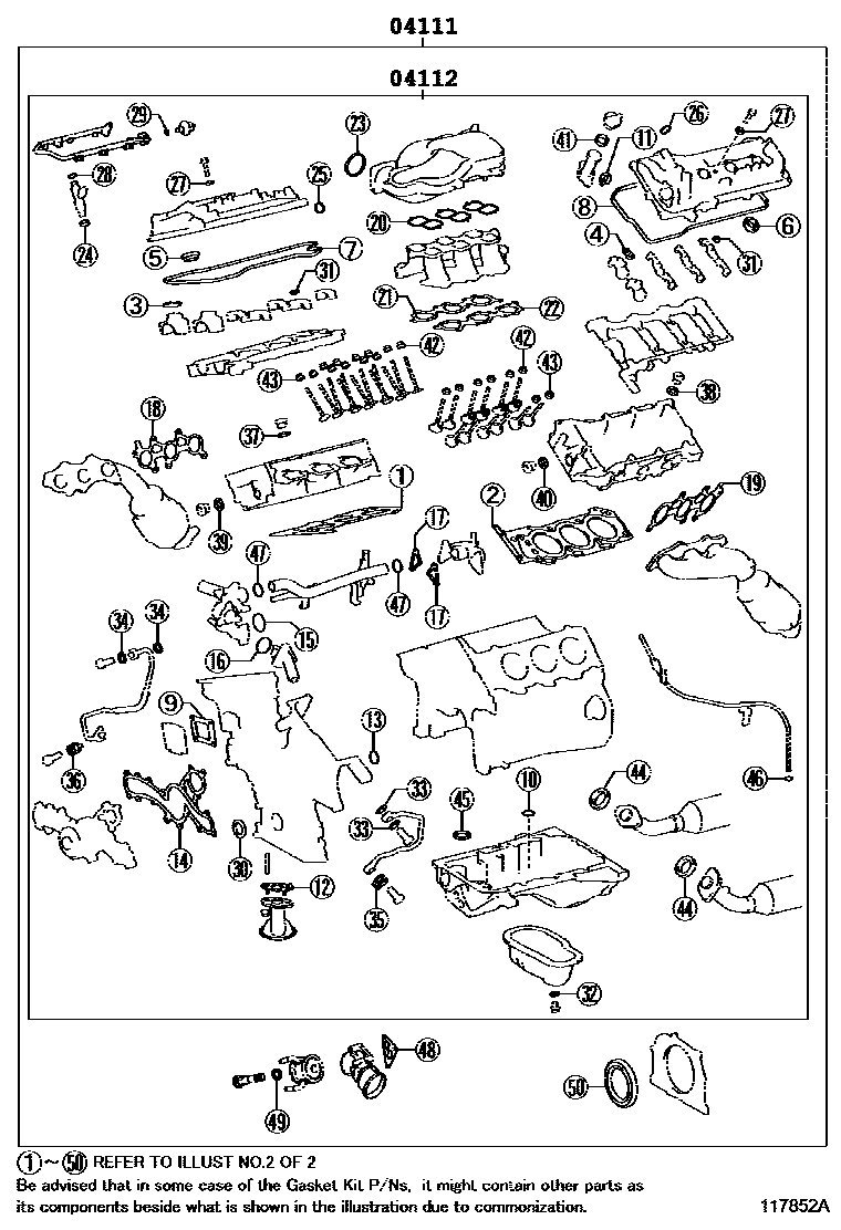 1103 — ENGINE OVERHAUL GASKET KIT