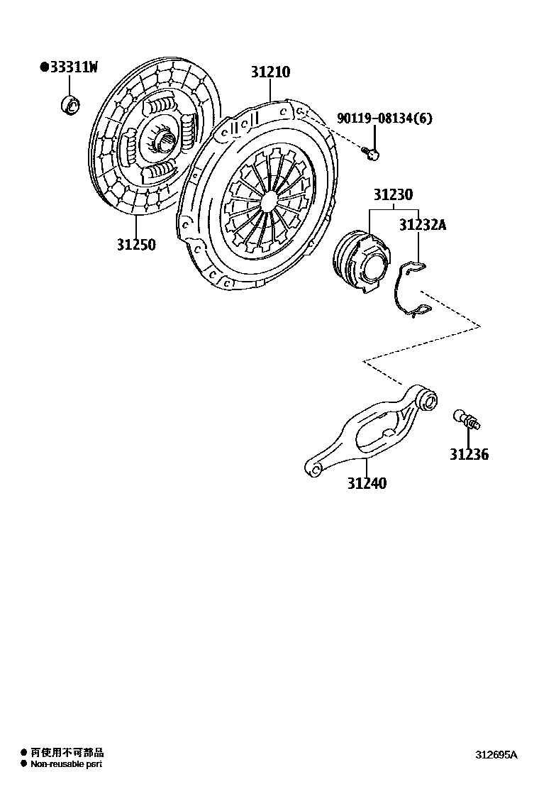 3101 — CLUTCH & RELEASE FORK