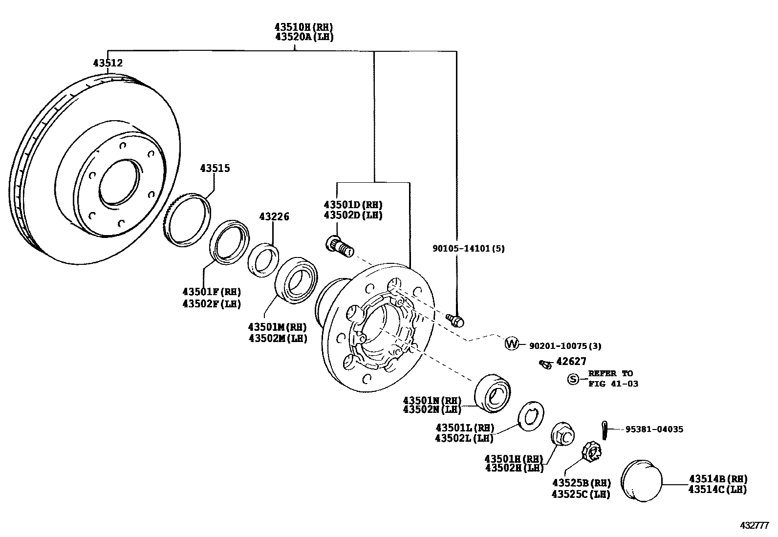 4303 — FRONT AXLE HUB