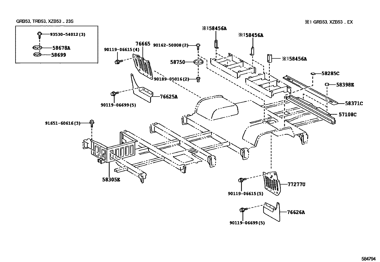 5852 — REAR FLOOR PANEL & REAR FLOOR MEMBER