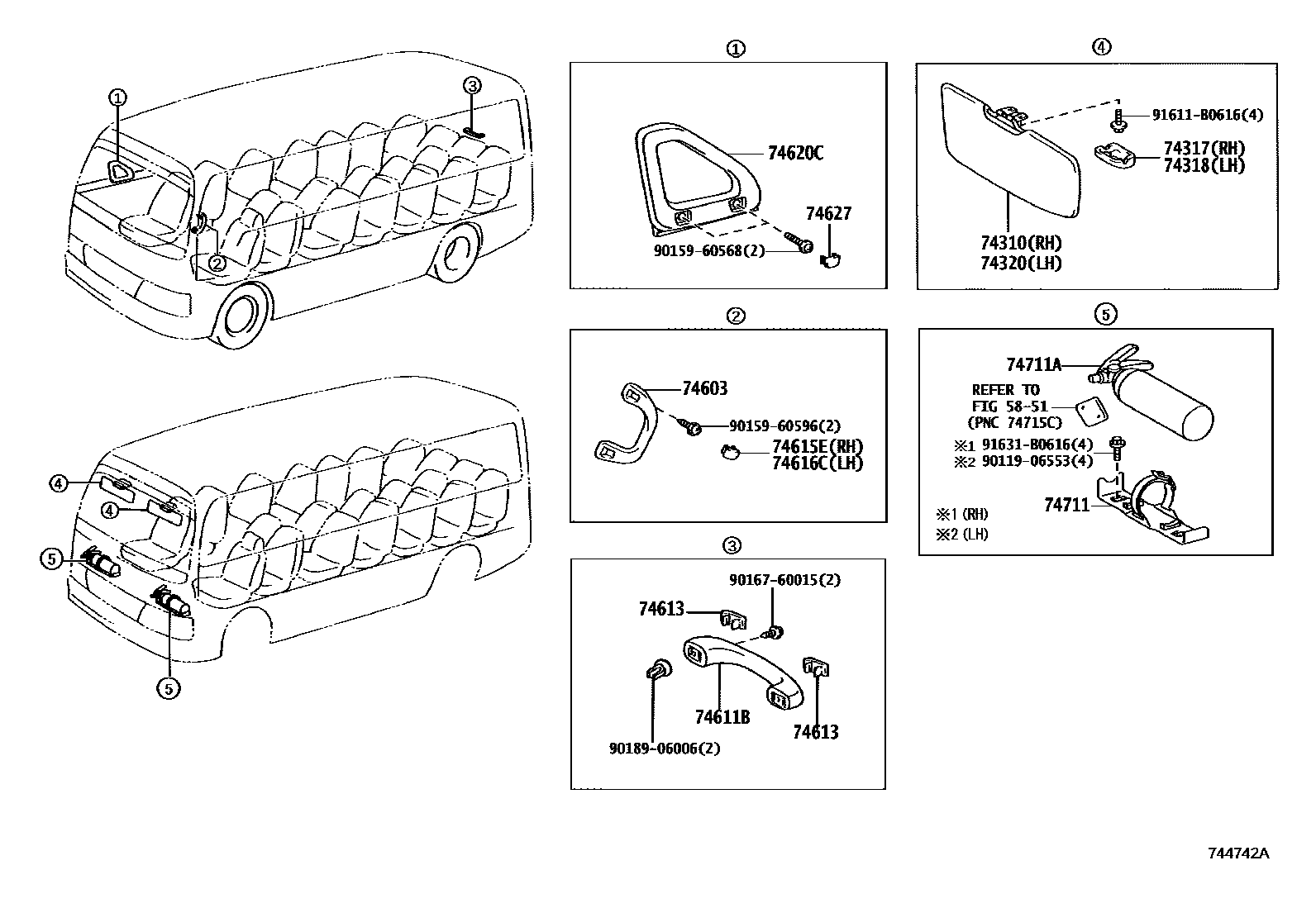7451 — ARMREST & VISOR
