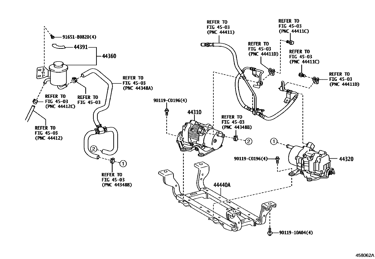 4502 — VANE PUMP & RESERVOIR (POWER STEERING)
