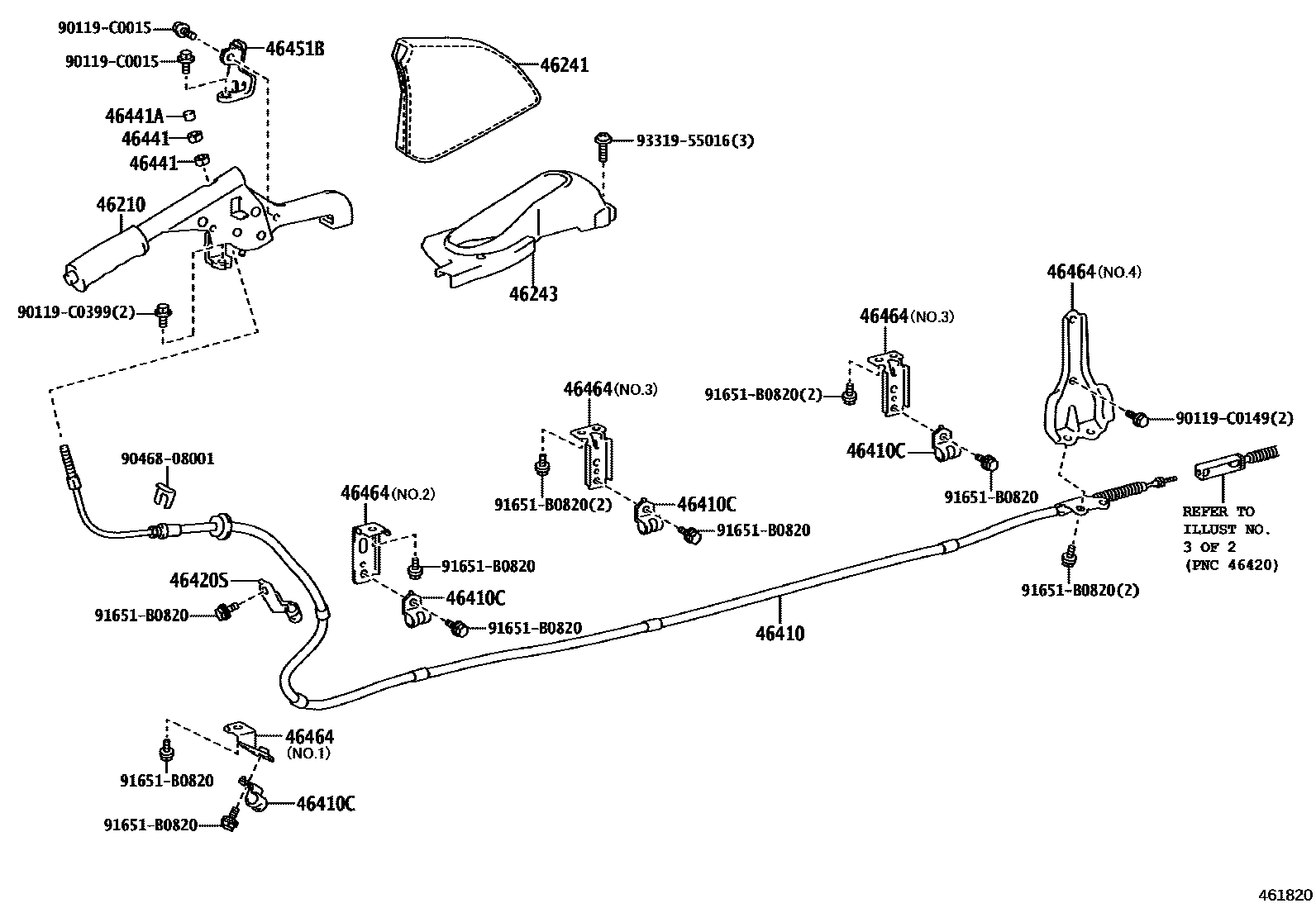 4601 — PARKING BRAKE & CABLE