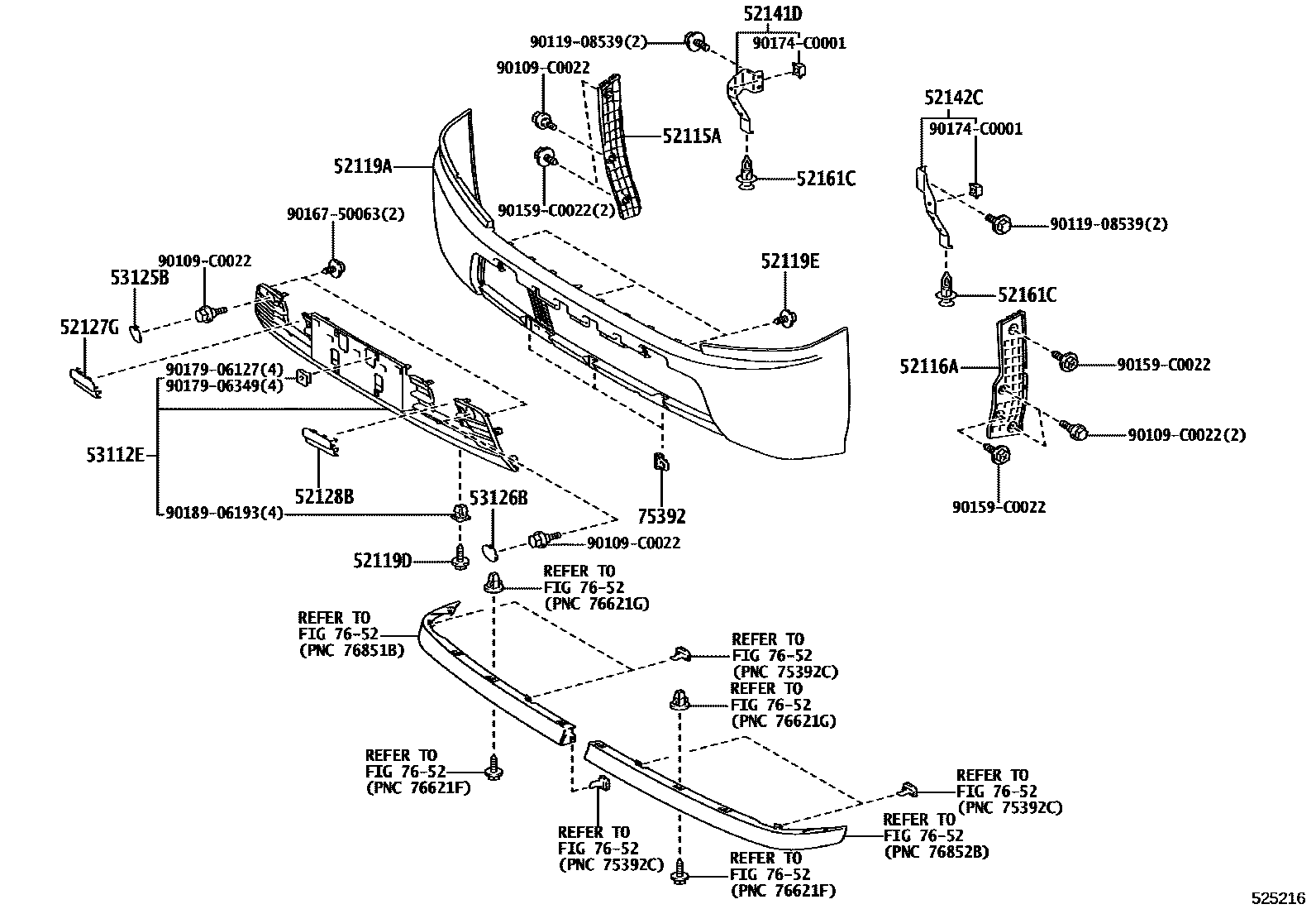 5252 — FRONT BUMPER & BUMPER STAY