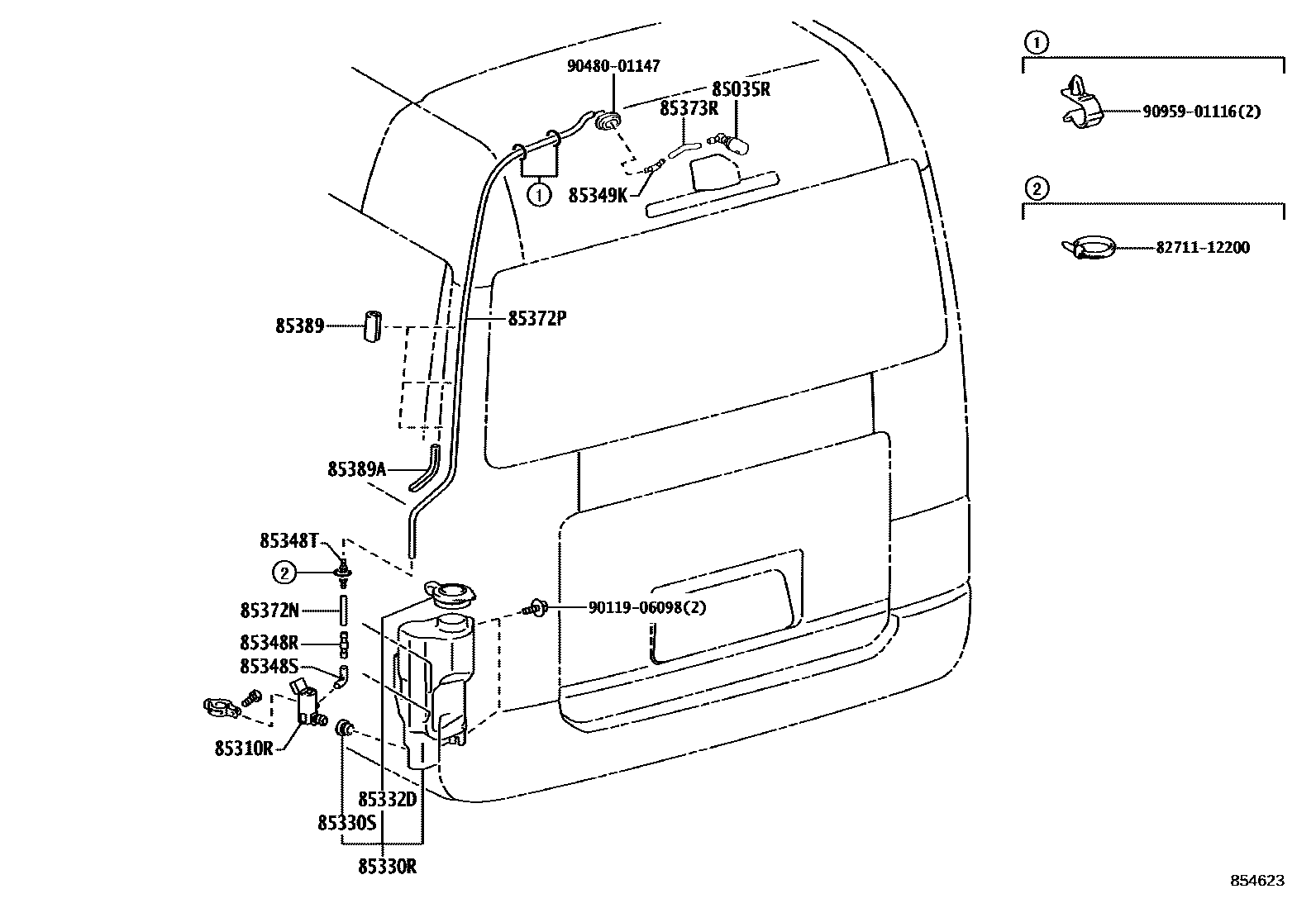8504 — REAR WASHER