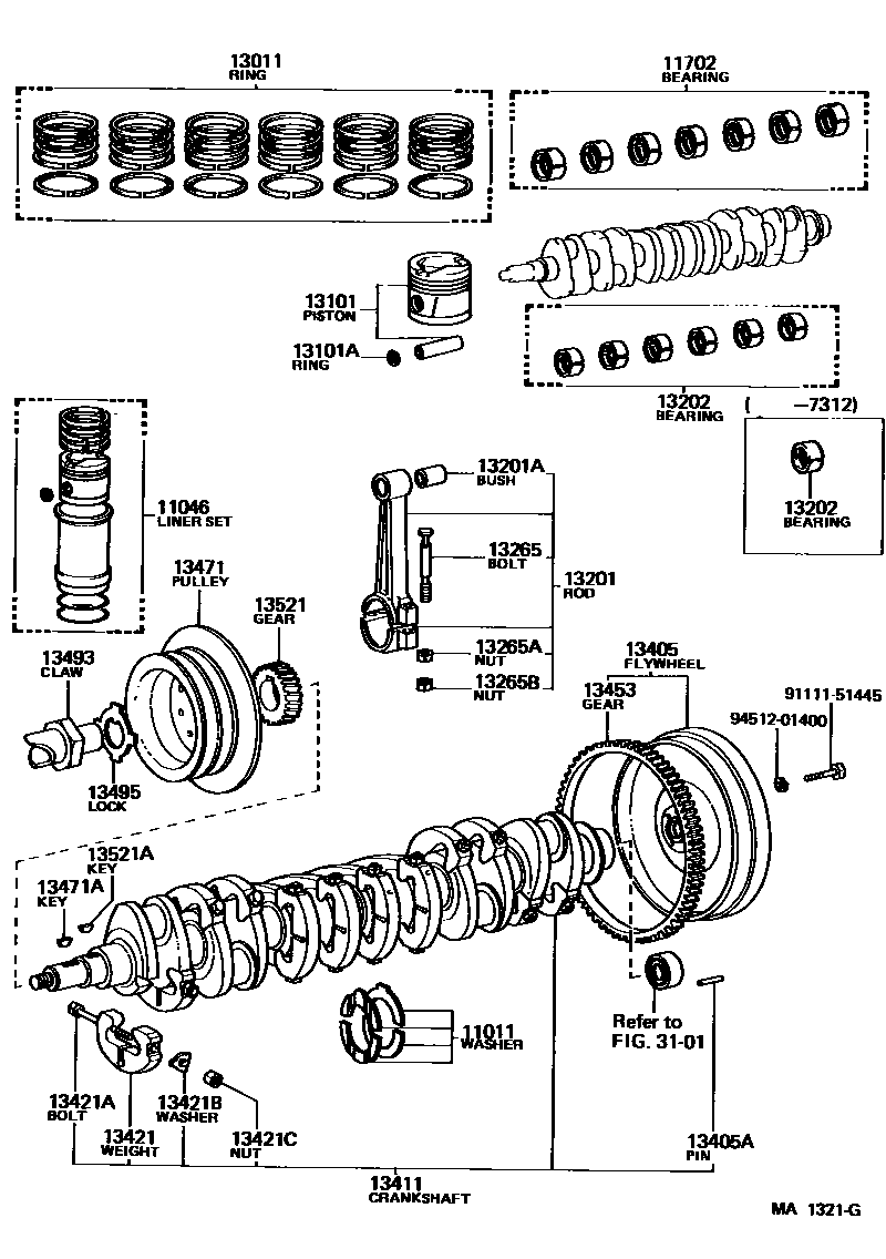 1301 — CRANKSHAFT & PISTON