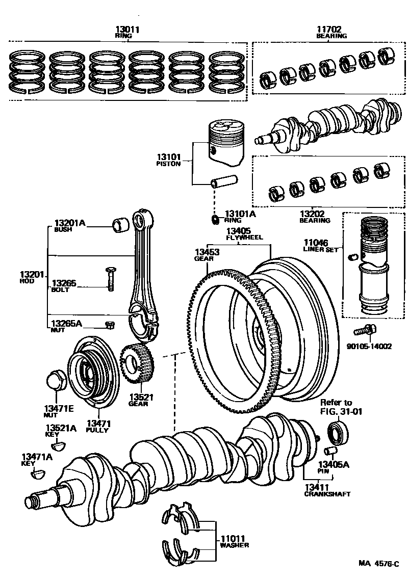 1301 — CRANKSHAFT & PISTON