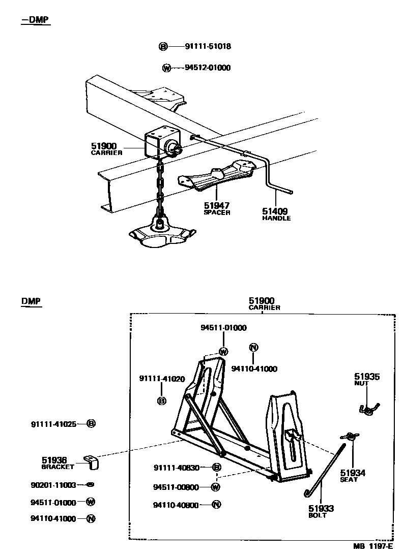 5153 — SPARE WHEEL CARRIER