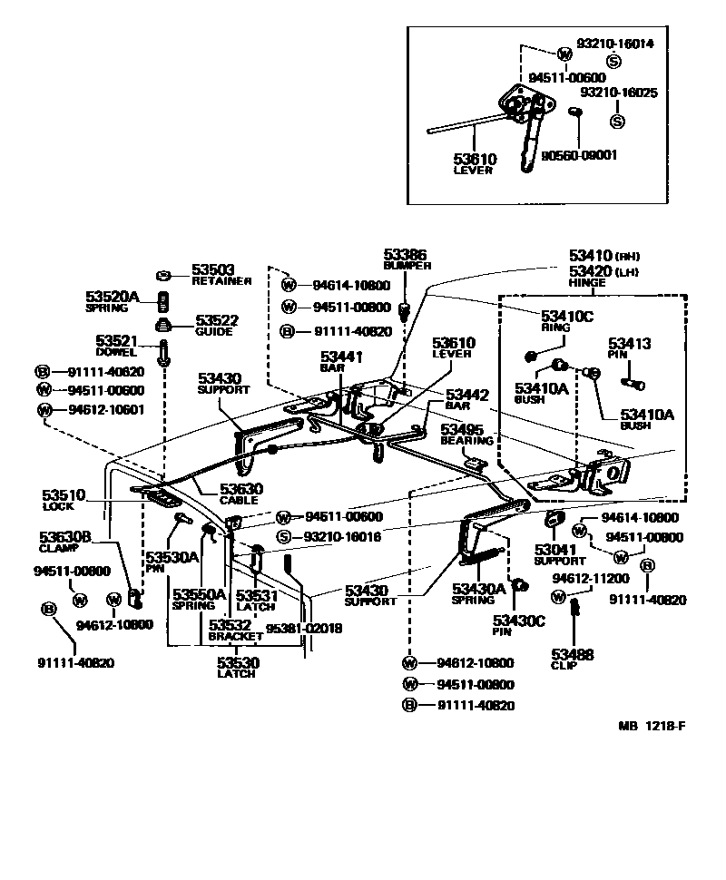 5354 — HOOD LOCK & HINGE