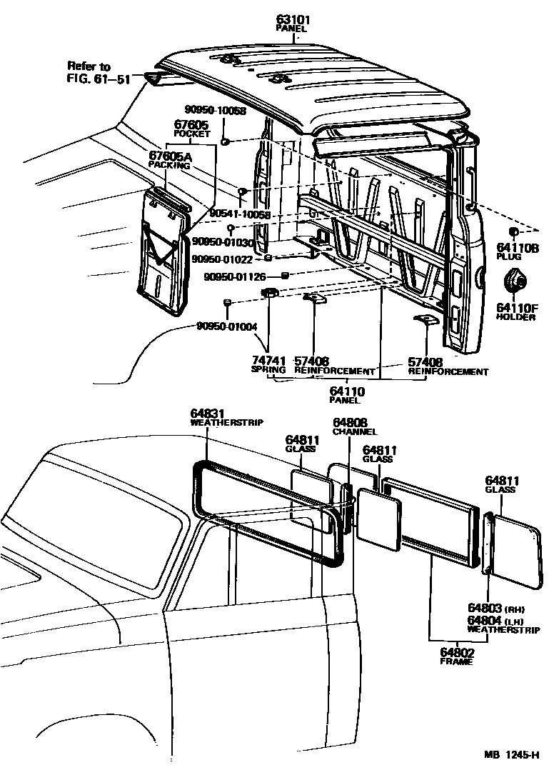 6153 — ROOF PANEL & BACK PANEL