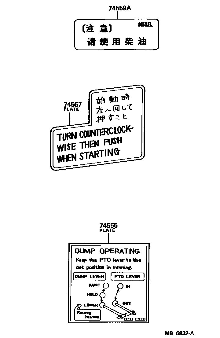 7455 — CAUTION PLATE