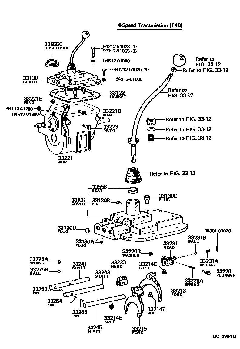 3307 — GEAR SHIFT FORK & LEVER SHAFT (MTM)