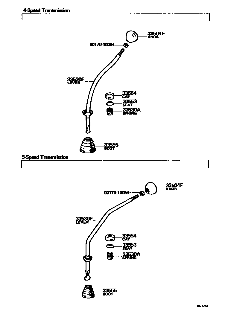 3312 — SHIFT LEVER & RETAINER