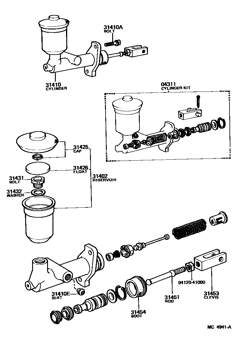 3103 — CLUTCH MASTER CYLINDER
