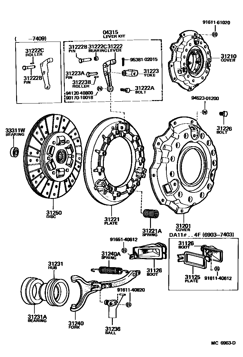 3101 — CLUTCH & RELEASE FORK