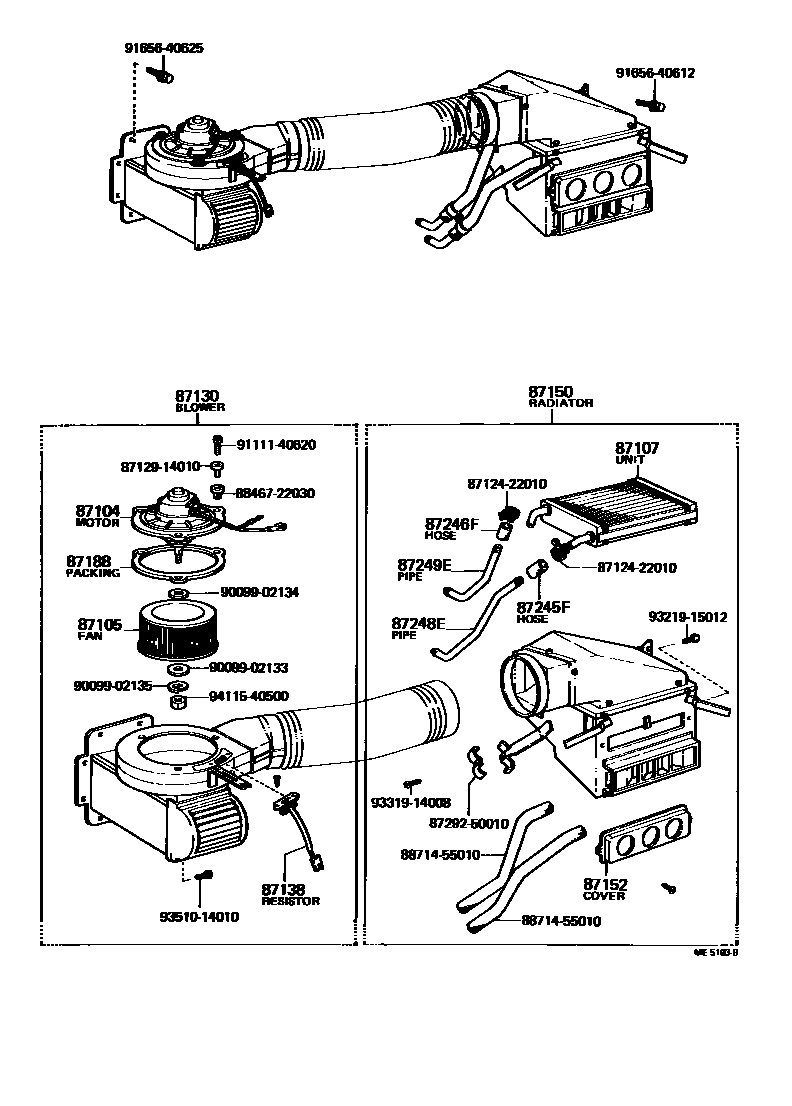 8712 — HEATING & AIR CONDITIONING - HEATER UNIT & BLOWER