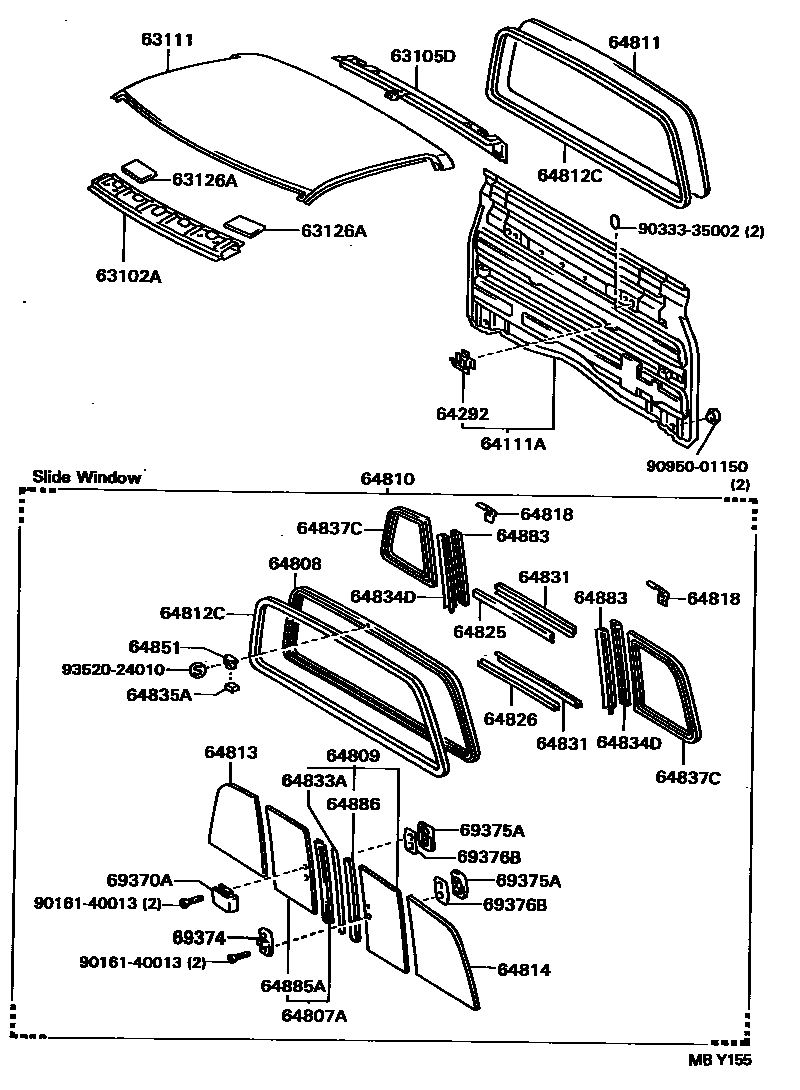 6153 — ROOF PANEL & BACK PANEL